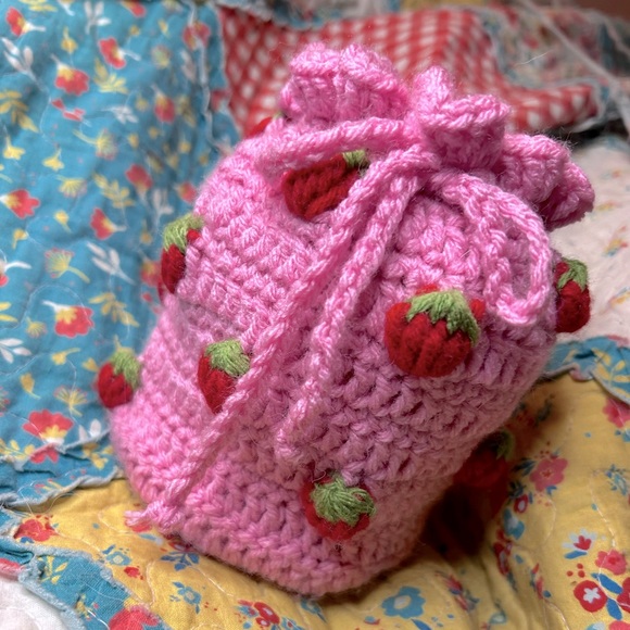 Strawberry Drawstring Pouch - Picture 2 of 6